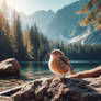 gorgeous bird sweet nature digital art