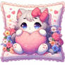 sweet kitten plush pillow cat animal