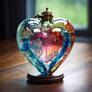 glass heart perfume bottle digital art