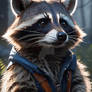 gorgeous raccoon portrait animal nature digital ar