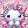 gorgeous hello kitty portrait blinged jewel sweet