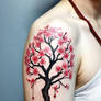 gorgeous cherry blossom tree concept tattoo