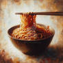 spicy noodles dish digital art