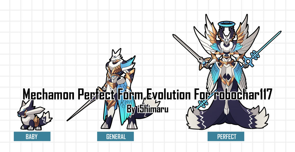 Mechamon Mechamon Perfect form Evo. For robochar117 by I5HIMARU on DeviantArt