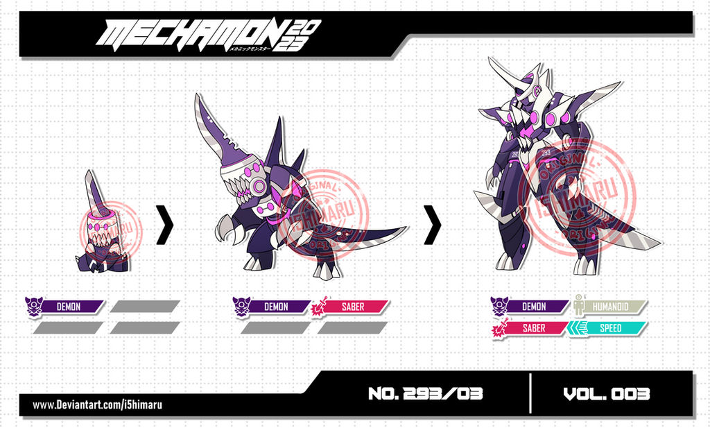 Mechamon Mechamon NO.293/01 | VOL.003 by I5HIMARU on DeviantArt