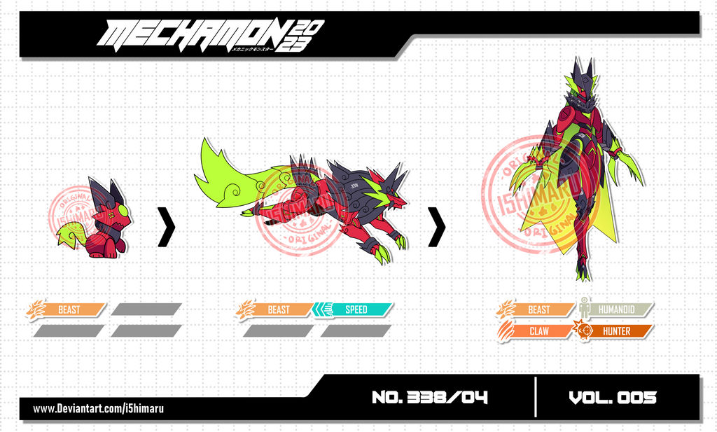 Mechamon Mechamon NO.338/04 | VOL.005 by I5HIMARU on DeviantArt