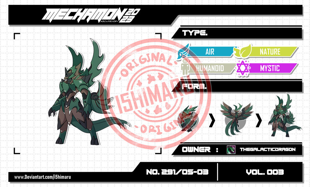 Mechamon Mechamon NO.291/05-03 | VOL.003 by I5HIMARU on DeviantArt