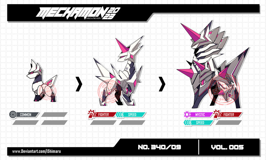 Mechamon Mechamon NO.340/09 | VOL.005 by I5HIMARU on DeviantArt