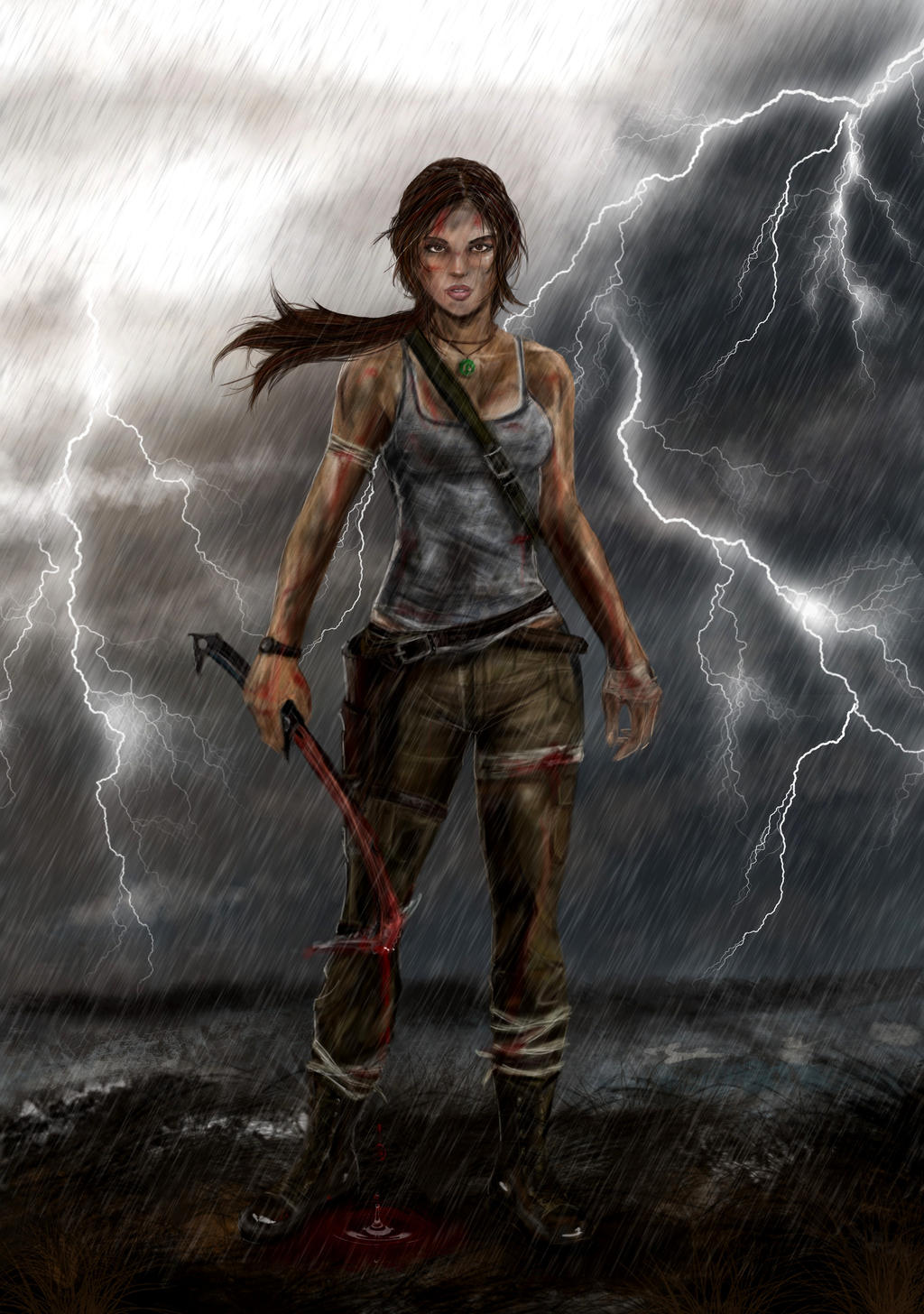 Lara Croft Reborn in Blood