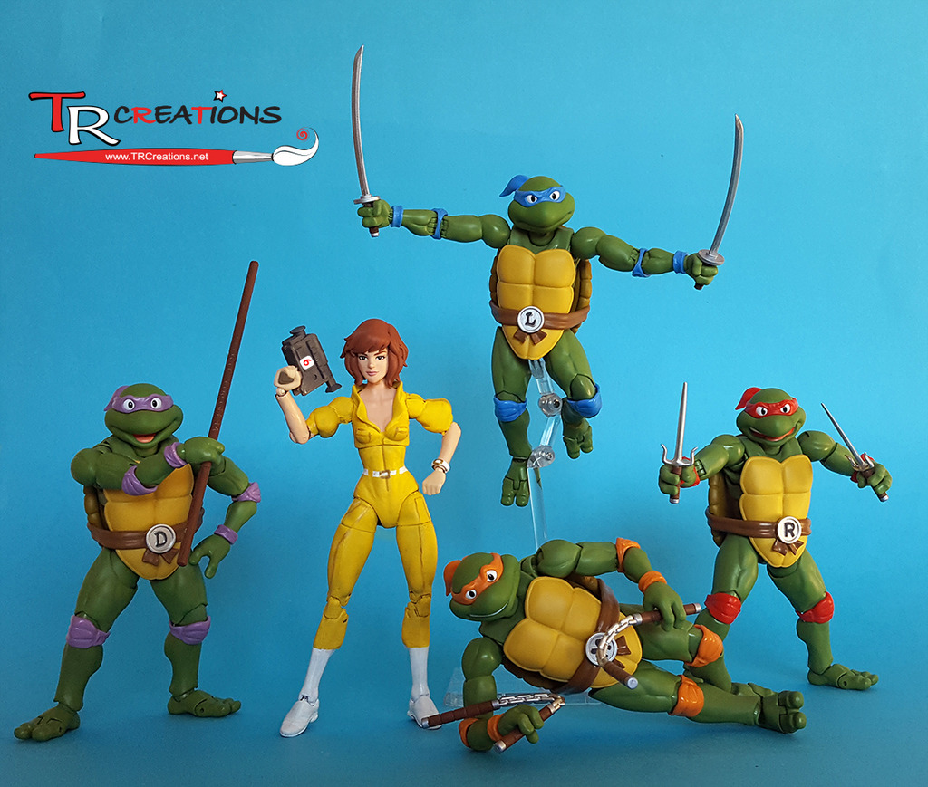 Classic Turtles and my custom April O'Neil :)