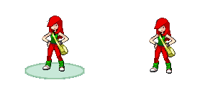 Pokemon Amber And Jade Girl Trainer Sprite by nugget9productions