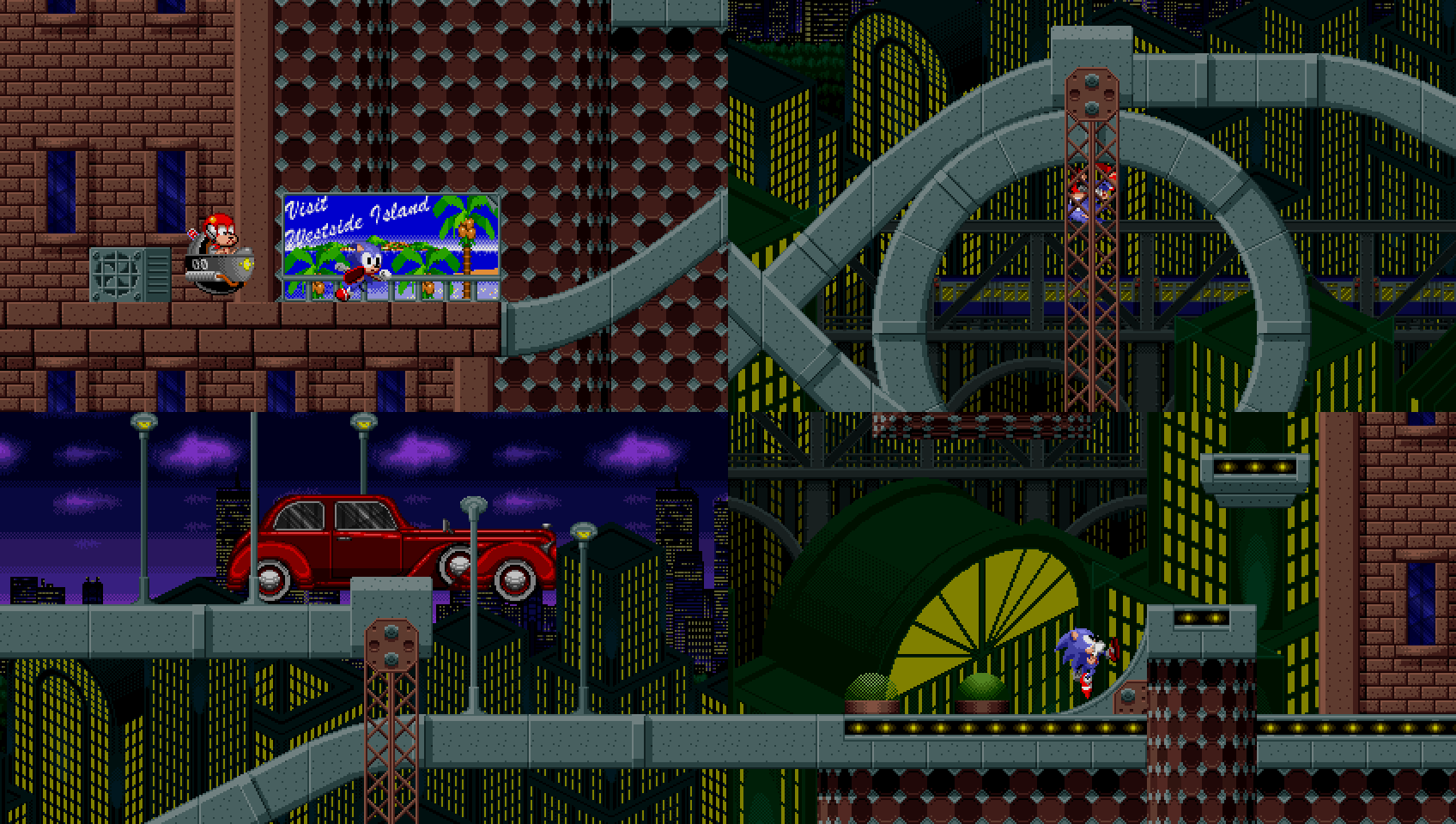 Sonic Time Corruption - Urban Unit Zone Mock-Ups