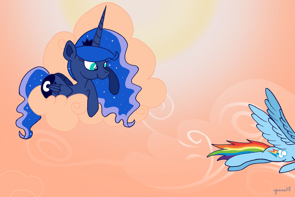 Luna meets her subjects - Rainbow Dash