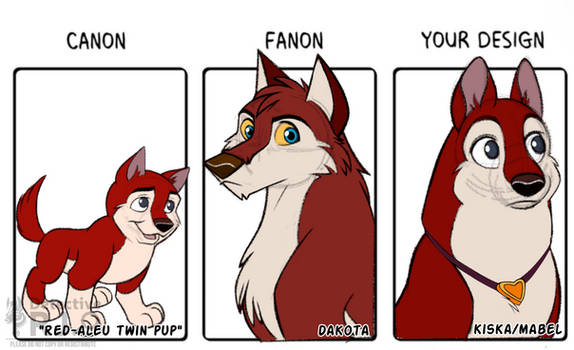 Design Meme: Balto's Red-Aleu Twin Pup