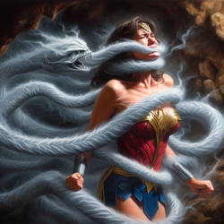 Wonder Woman vs Smoke-based creature