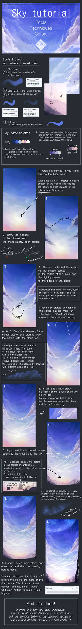 Devy Sky's Tutorial Cloudy sky tutorial by Ninnqin on DeviantArt