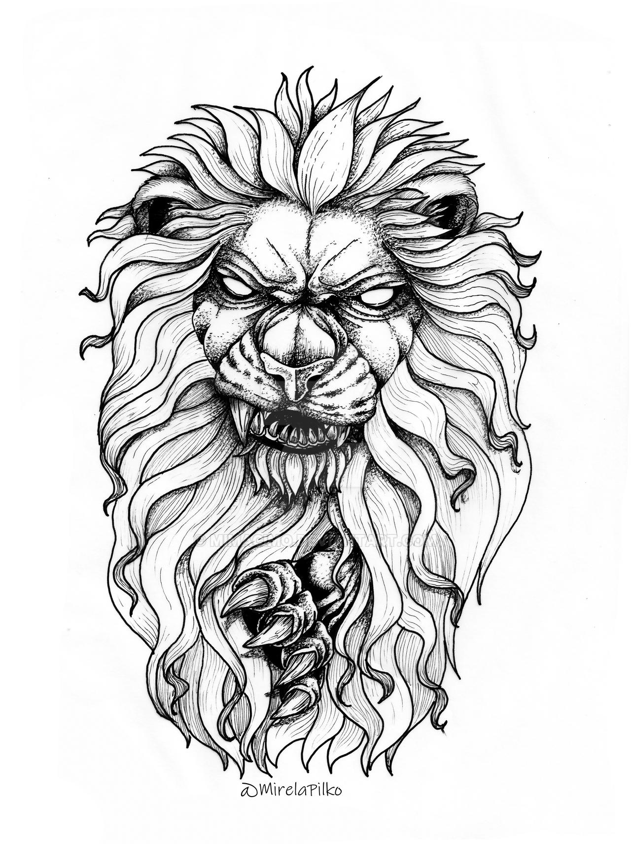 Lion Tattoo design by Mimacimo on DeviantArt