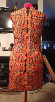 Effie Trinket butterfly dress progress