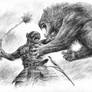 Orc fighting Lion