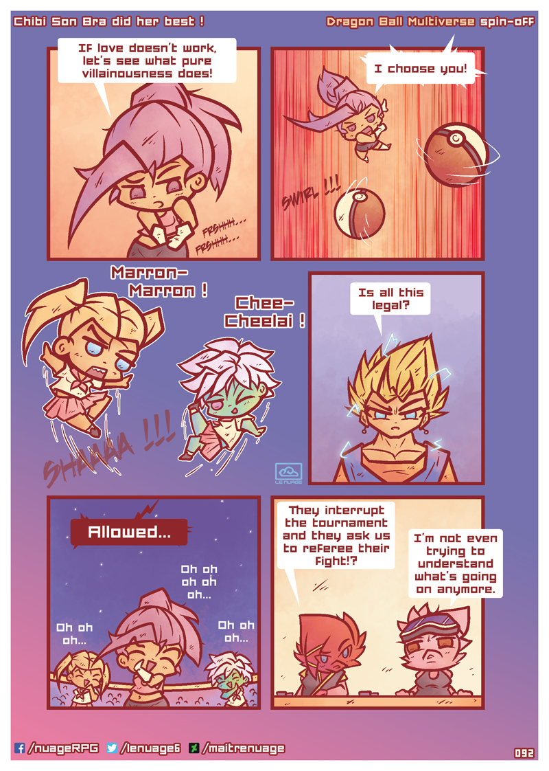 Chibi Son Bra did her best! Page 85 - DBMultiverse