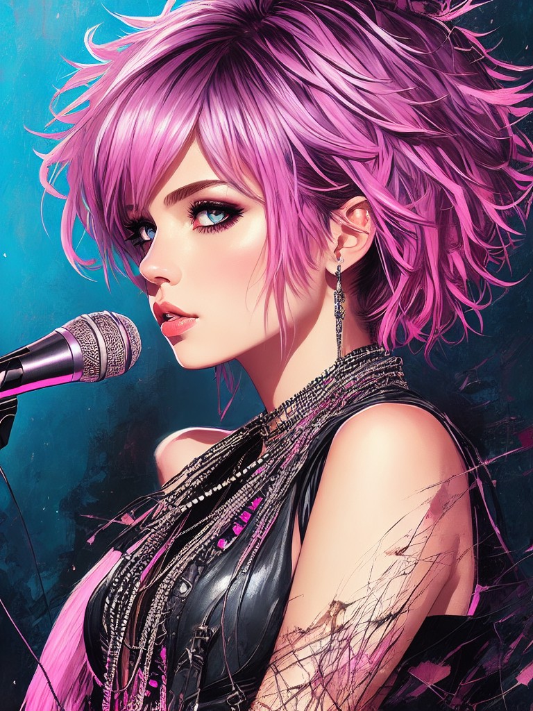 Female Rocker Artist DreamShaper 32 Stunningly Beautiful female rocker by JaredSyn on DeviantArt