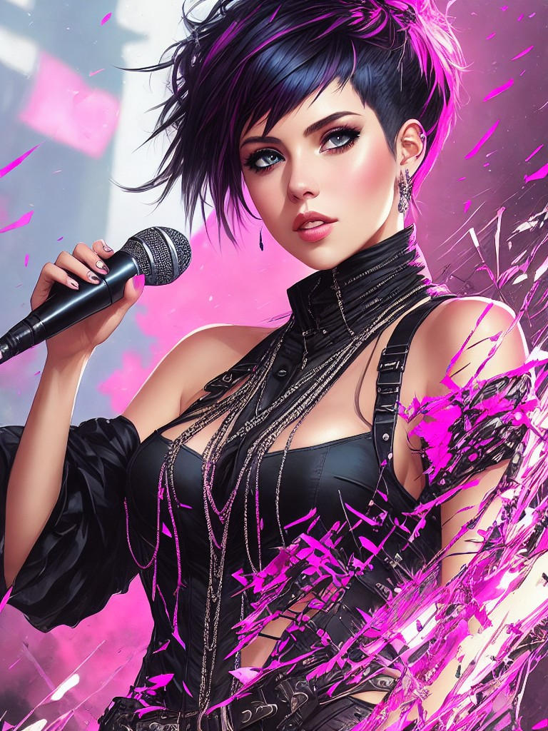 Female Rocker Portrait DreamShaper 32 Stunningly Beautiful female rocker by JaredSyn on DeviantArt