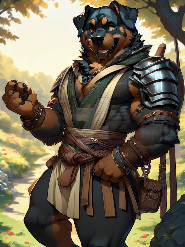 IndigoFurryMix-AnthroRottweilerBarbarian by JaredSyn on DeviantArt