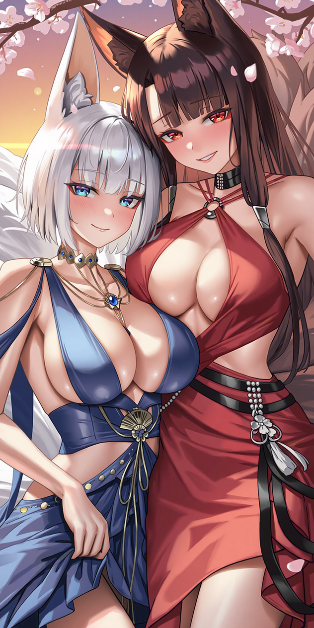 Kaga and Akagi (Azur Lane) by dclevesque on DeviantArt