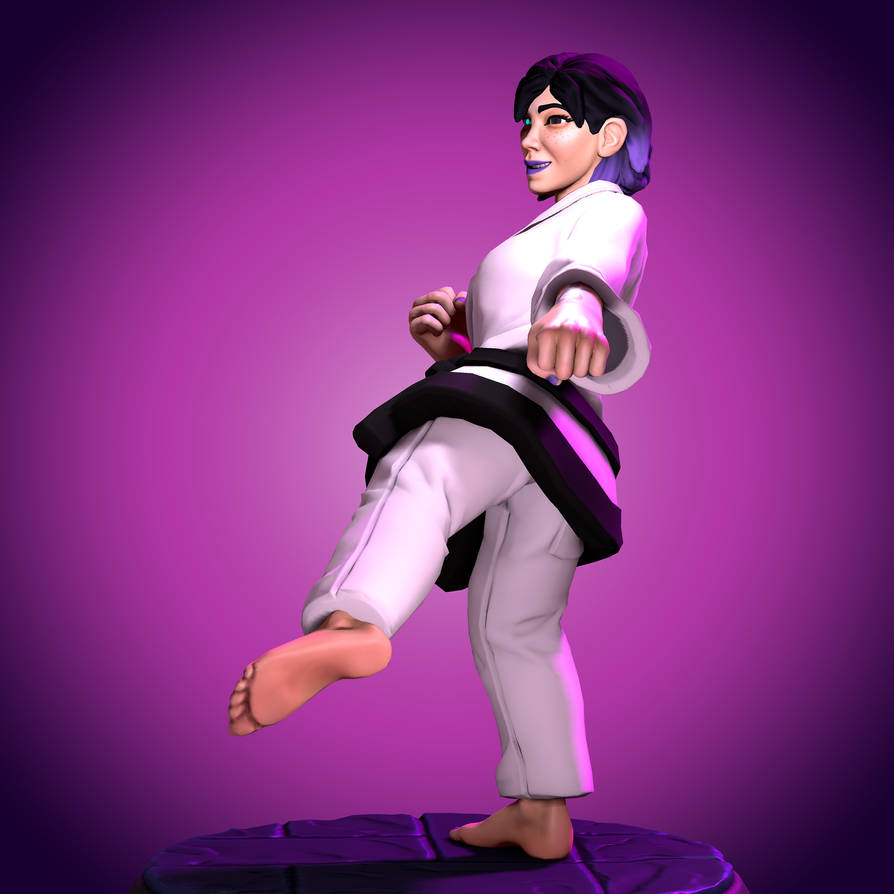 Erin TKD low kick by Sidmich on DeviantArt