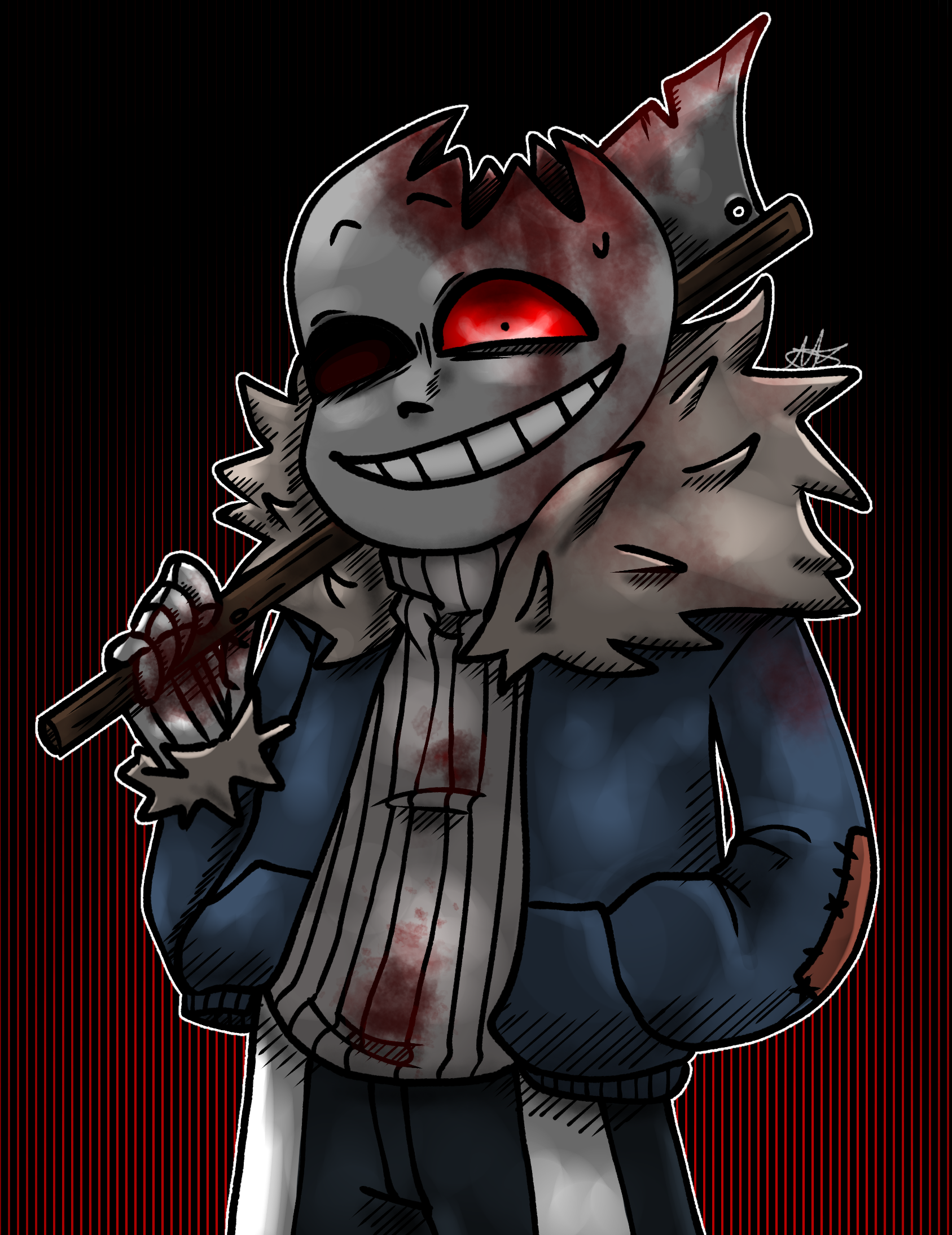 Hiiii.horror sans by xXRedshouGunXx on DeviantArt