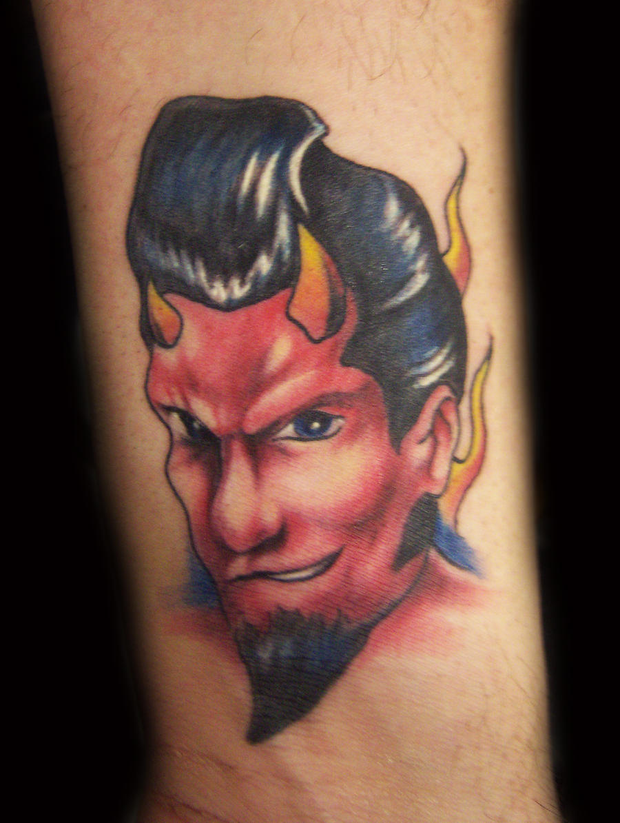 1950's devil tattoo