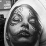 day of the dead greyscale tat