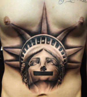 Statue of Liberty censored tat