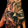 Freehand hand tattoo