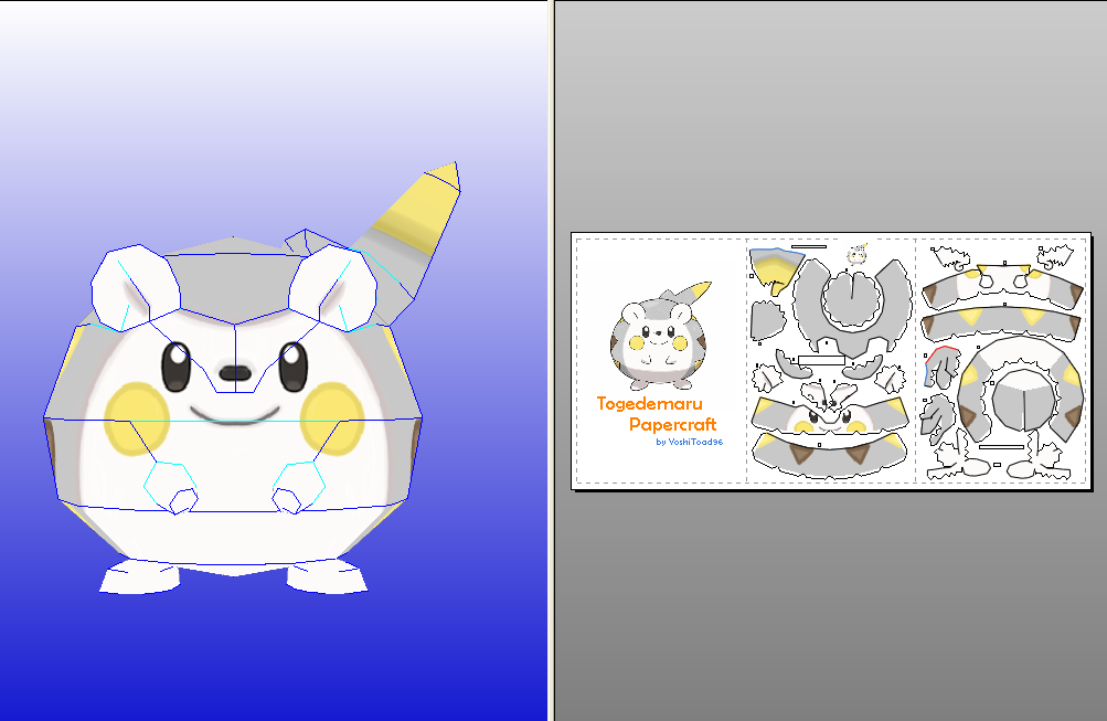 Togedemaru Papercraft + Download Link