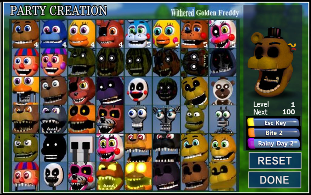 FNAF World new version full roster by firehammerbro on DeviantArt