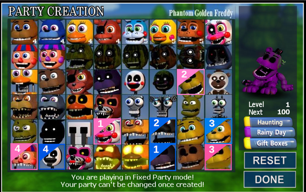fnaf world new version full roster PGF selected by firehammerbro on ...