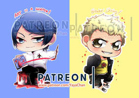 Yusuke and Ryuji Chibi