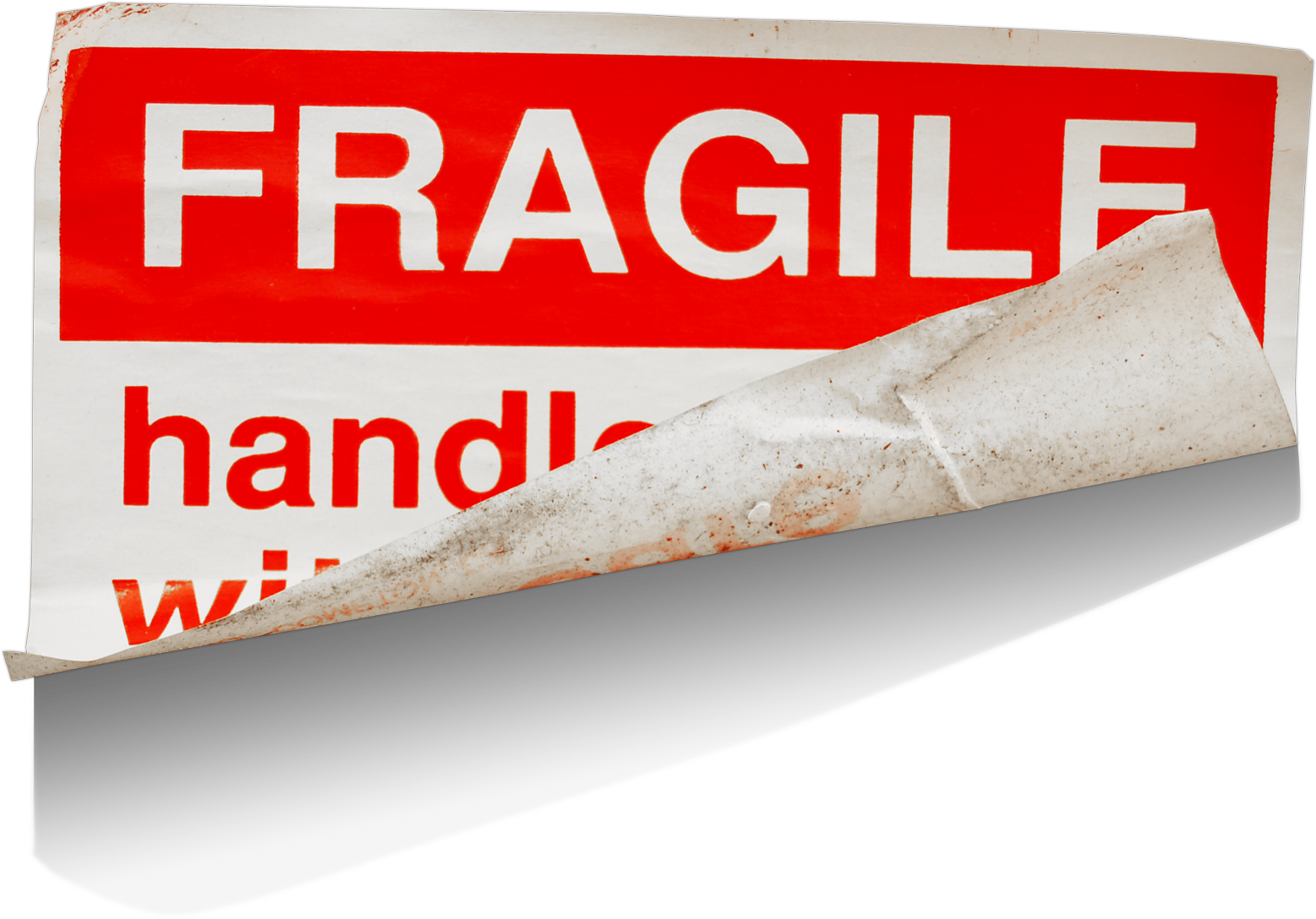 Fragile label transparent png