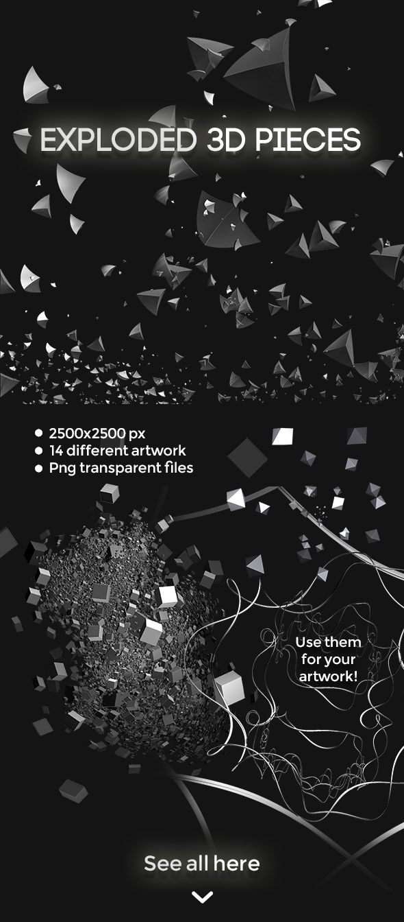 Exploded items png files for artworks by Matylly on DeviantArt