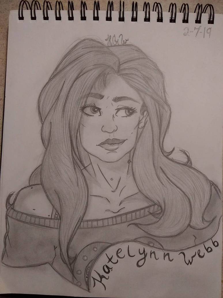 Myself drawing by KGWebb on DeviantArt