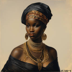 artdealer46 painting African queen beautiful