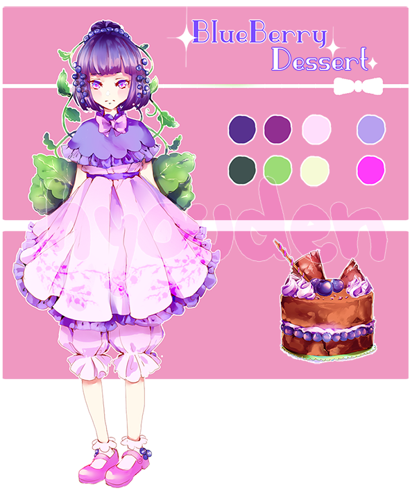 [Adoptable] BlueBerry Dessert (closed)