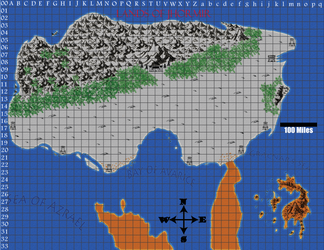 World Map Jhormir - With Grid