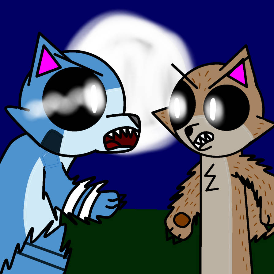 Werewolf Modecai VS Werewolf Rigby By Kittygirlbuttercup On DeviantArt werewolf-modecai-vs-werewolf-rigby-by-kittygirlbuttercup-on-deviantart