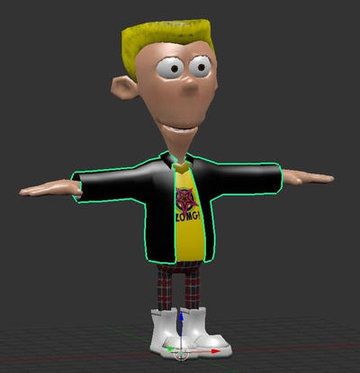 3D Cartoon Grinch Character T-Pose