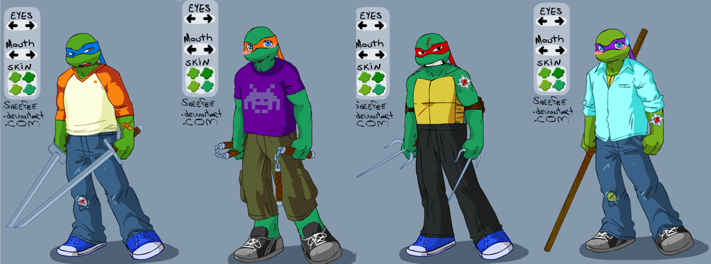 TMNT 2012 in clothes. by MHSpectra25 on DeviantArt
