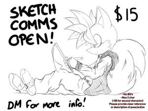 $15 Sketch Commissions are Open (5 SLOTS OPEN)