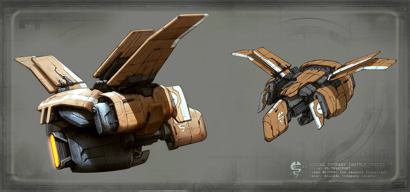 mining ship concept by rawwad