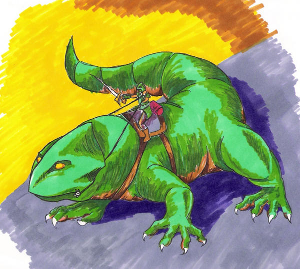 Demon Riding Lizard Lizard Rider by ksheridan on DeviantArt